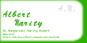 albert marity business card